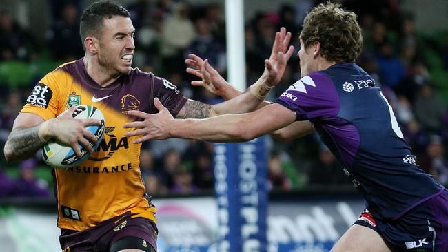 Darius Boyd fends off Kurt Mann.  Picture: Colleen Petch