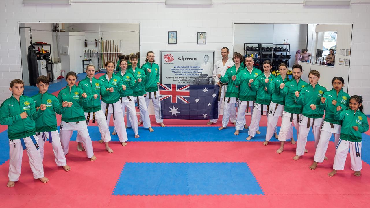 Sunshine Coast karate team. Picture: Matt Craven.