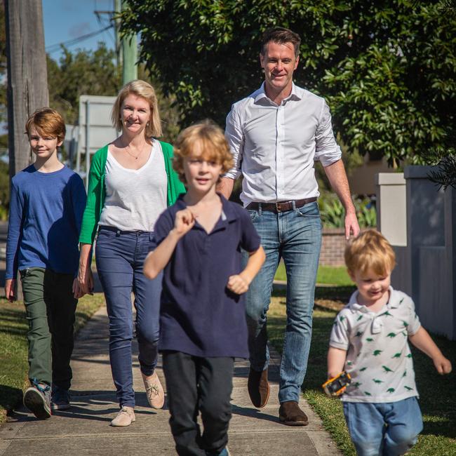 Chris Minns posted this picture of his family on social media on Saturday, to mark his one-year anniversary as NSW Labor Leader.