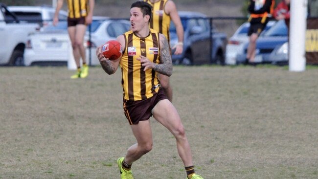 Anthony Brolic in action for Rowville this year. Picture: Gavin Morris