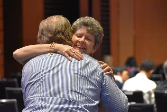 Mourners at the MECC at the State Funeral for former Mackay MP Tim Mulherin. Picture: Zizi Averill