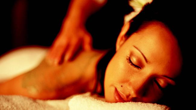 Undated : Generic. Woman receiving a massage and salt scrub. health treatment