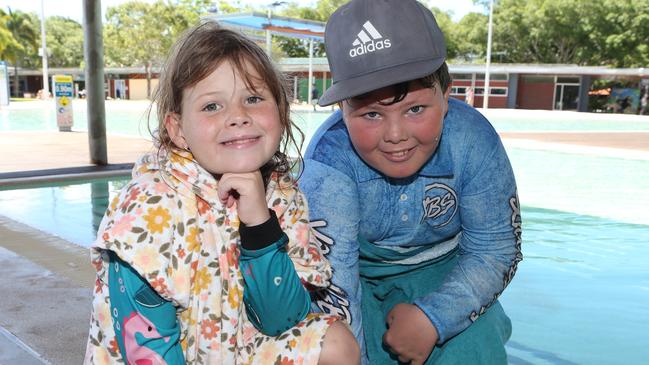 Gordonvale residents Summer Rose Robinson, 7, and her big brother Brenton Robinson, 9, have visited the Lagoon often in the last couple of years. Picture: Sandhya Ram