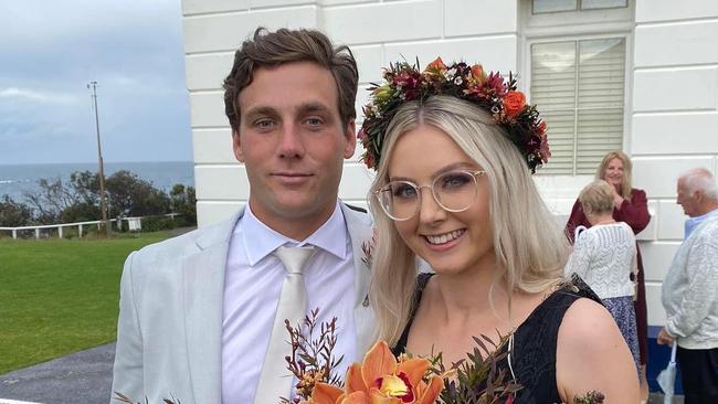 Connor Rissel, 29, and his wife Shannen Rissel. Conner became ill and then died unexpectedly in his sleep with a GoFundMe fundraiser launched to help Shannen who is pregnant with the couple's first child. Picture: Facebook/Shannen Rissel