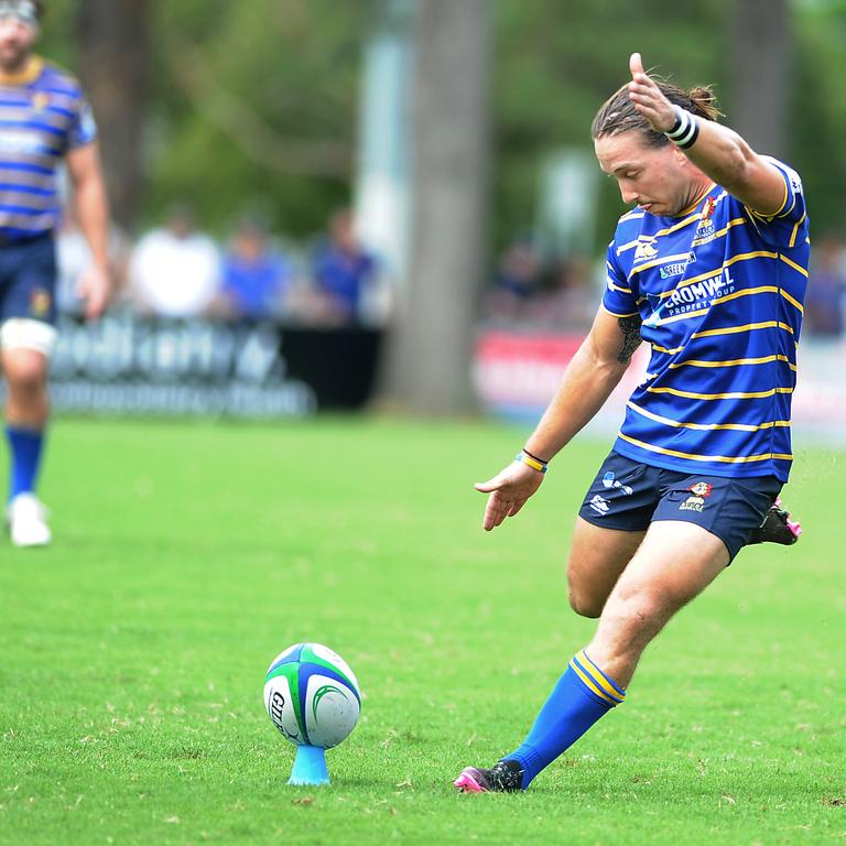 East player Eli Pilz Rugby union national championships between Easts and Gordon. Saturday March 20, 2021. Picture, John Gass