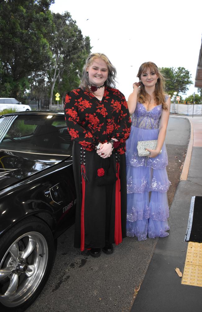 Amy Johnston and Isabelle Storer at the Burnside State High School formal 2024.