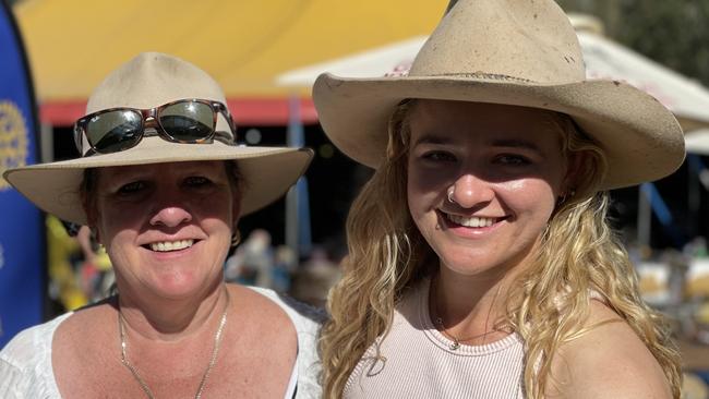 Bec and Jamie Griffiths, from Gympie, enjoy day one of the 2024 Gympie Muster, at the Amamoor State Forest on August 22, 2024.