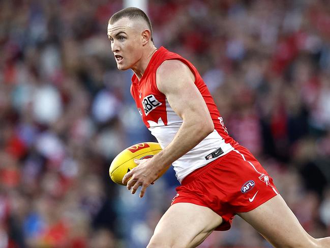 Sydney's Chad Warner during the Round 13 AFL match between the Sydney Swans and Geelong Cats at the SCG on June 9, 2024. Photo by Phil Hillyard (Image Supplied for Editorial Use only – **NO ON SALES** – Â©Phil Hillyard )