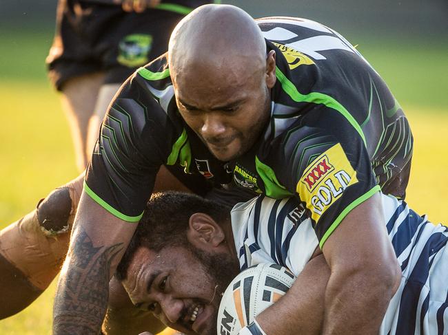 Palmerston Raiders’ Shane Smith stood out up front in the side’s win over Nightcliff. Picture: Glenn Campbell