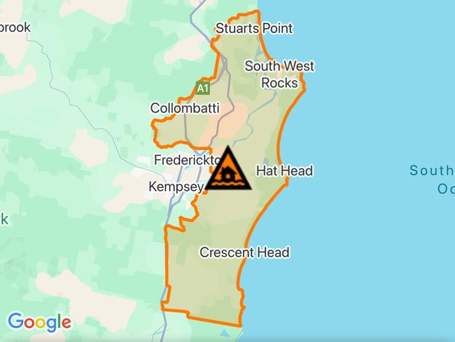 NSW floods: Suburbs at risk. Picture: Hazards Near Me NSW