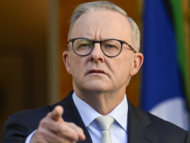 CANBERRA, AUSTRALIA  - NewsWire Photos - May 12, 2025: Prime Minister Anthony Albanese holds a press conferenceÃÂ at Parliament House in Canberra. Picture: NewsWire / Martin Ollman