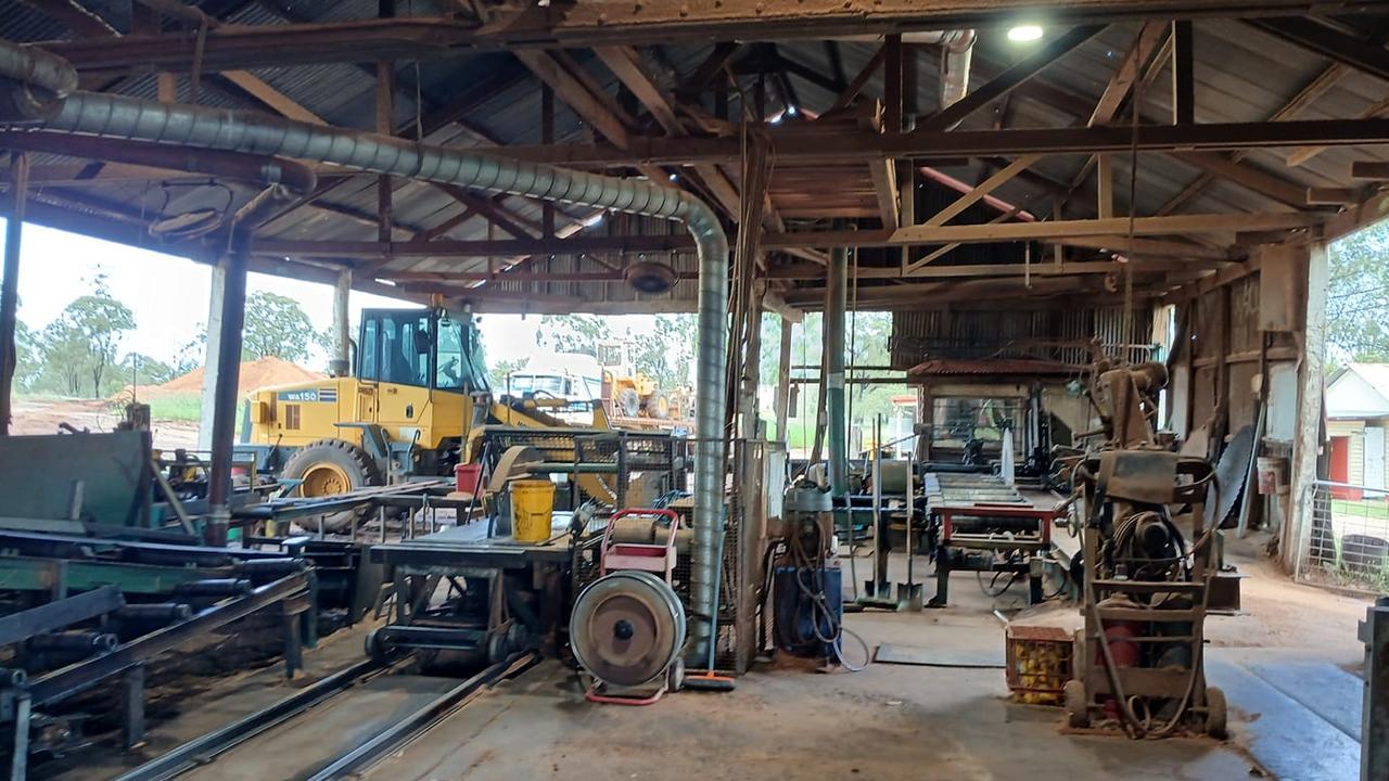 Inside the workshop of Eidsvold Sleeper Mill &amp; Landscaping Timbers.