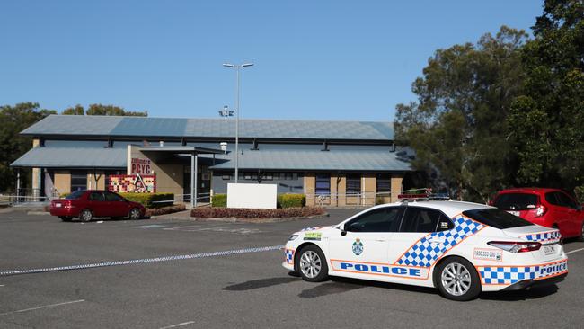 Multiple crime scenes have been established, including one at the Zillmere PCYC. Picture: Peter Wallis