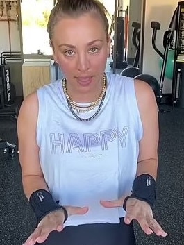 The actress has learnt to workout without using her hands.