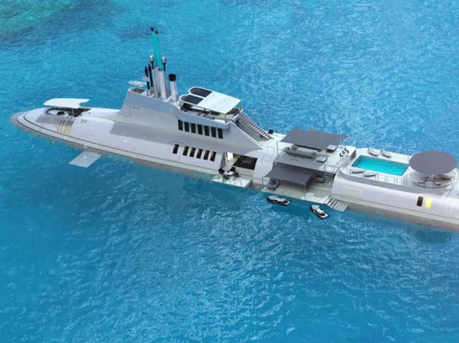 The M7 submerging superyacht. Picture: Migaloo