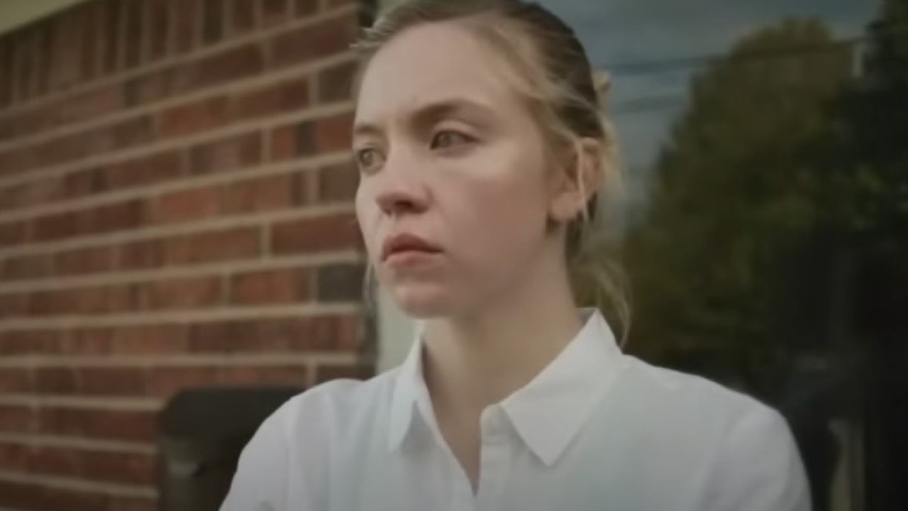 Sydney Sweeney undergoes a makeunder in her new film Reality. Picture: HBO