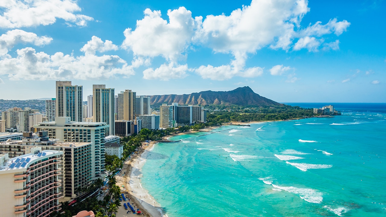 Double down on a Hawaiian holiday with a multi-stop flight to this US state. Picture: iStock