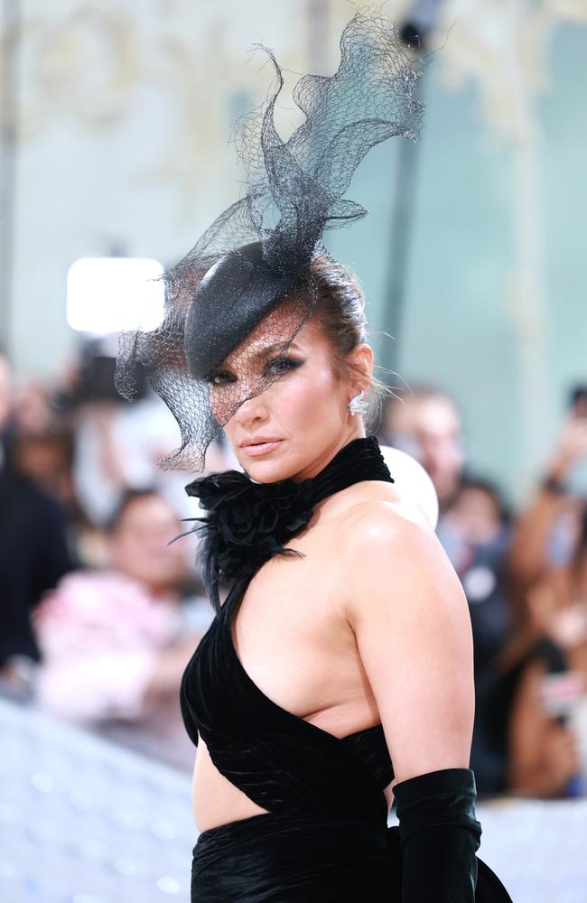 JLo on the Met Gala’s cream carpet. Picture: Theo Wargo/Getty