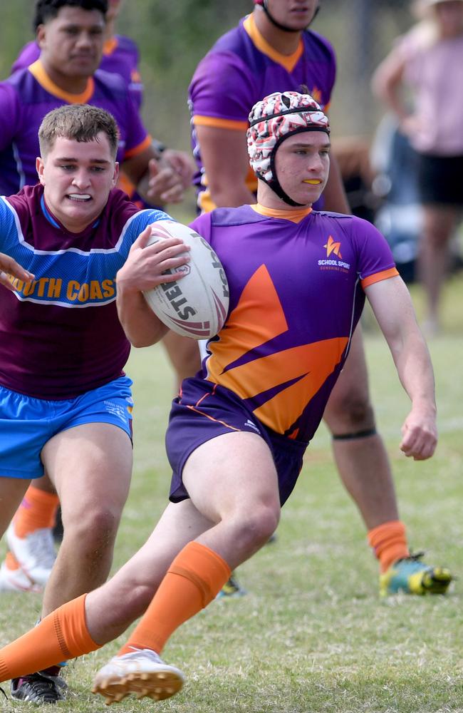 Queensland School Rugby League Championship Finals at Jack Manski Oval, Townsville. Sunshine Coast's Hayden Potts. Picture: Evan Morgan