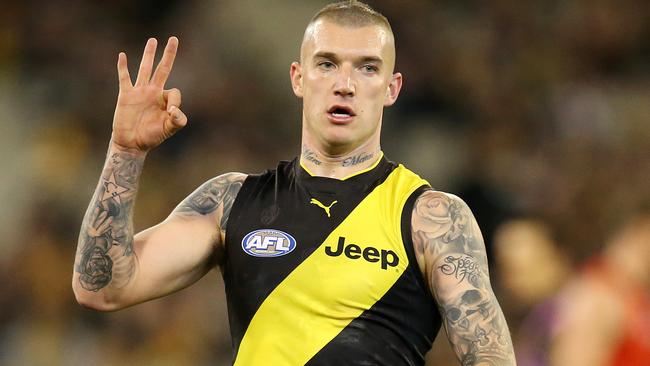 Are Dustin Martin and the Tigers a chance of coming up short in the premiership race? Picture: Michael Klein