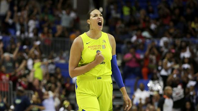 Elizabeth Cambage says her playoff defeat may see her stick with the WNBA despite the pay for players being well below leagues in Europe and China. Picture: Getty Images