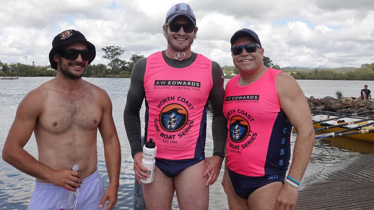 Kemp London, Carl Thurgood and Steve Pellen from Kempsey/Crescent Head. Picture: Chris Knight