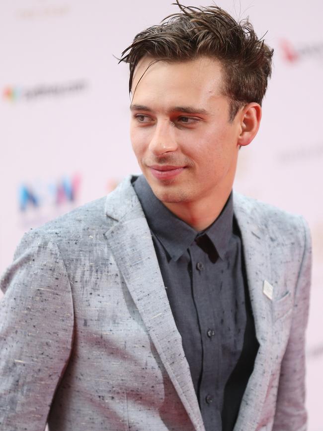 Music producer Flume arrives at the 30th ARIA Awards. Picture: AAP