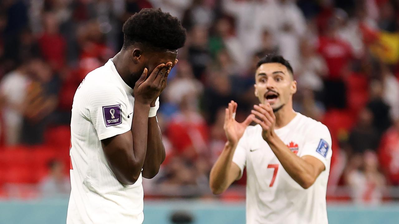 Alphonso Davies missed a penalty in the first 10 minutes. (Photo by Catherine Ivill/Getty Images)