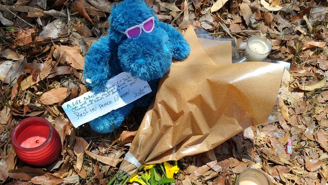 A tribute to Jack left at the scene of the accident.