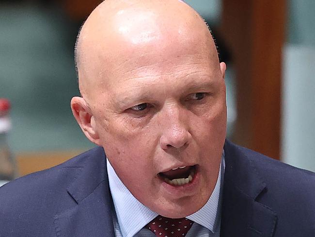 CANBERRA, AUSTRALIA NewsWire Photos FEBRUARY, 09 2022:  Peter Dutton during Question Time in the House of Representatives in Parliament House Canberra. Picture: NCA Newswire/Gary Ramage