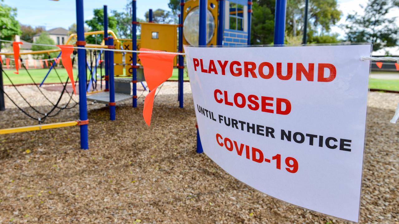 Playgrounds have become some of the latest public spaces to close in a bid to slow Australia’s coronavirus outbreak. Picture: AAP/Brenton Edwards