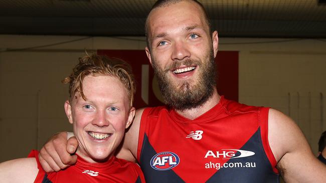 Max Gawn loves teaming with Clayton Oliver. Pic: Michael Klein