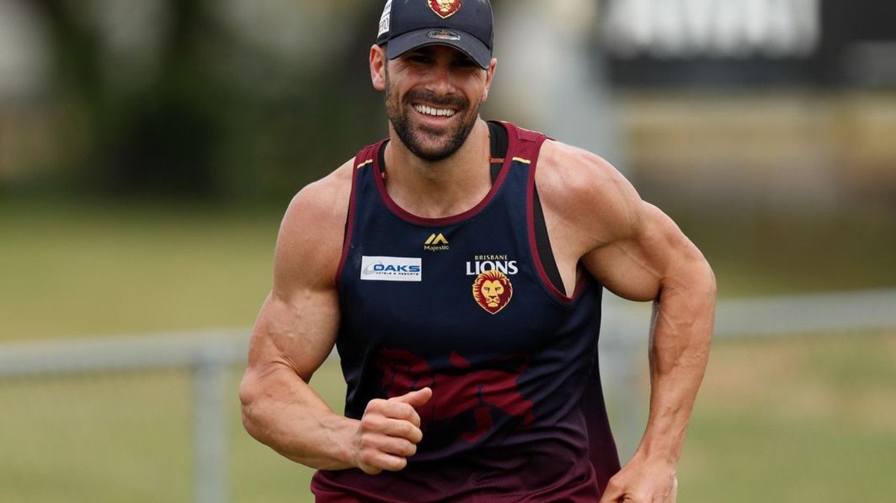 Marcus Adams during a training session in Brisbane (Photo: AFL Photos).