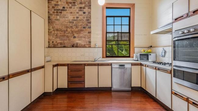 The kitchen has been updated.