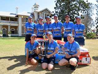 TECH CHAMPS: Team members from St Mary's College "Cranky" claimed the Overall HPV Champions at the Fraser Coast Technology Challenge, in 2018. Picture: Blake Antrobus