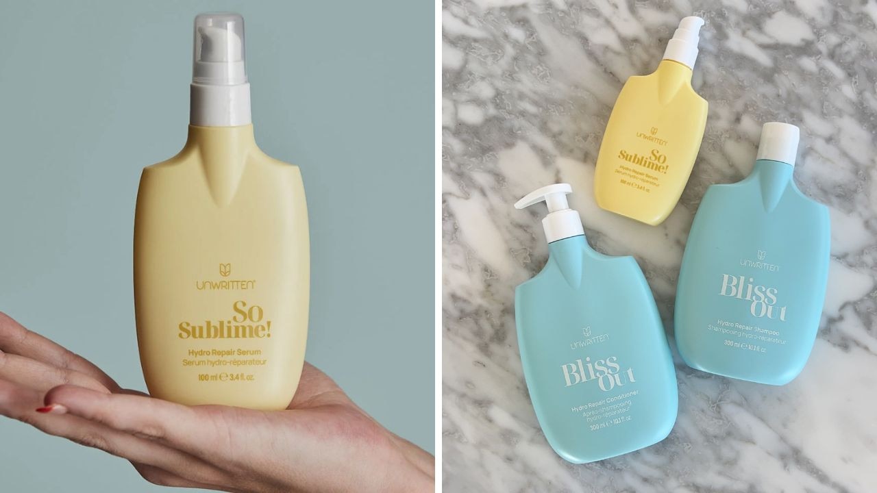 The Unwritten So Sublime! Hydro Repair Serum works brilliantly with Unwritten Bliss Out Hydro Repair Shampoo and Conditioner. Picture: Unwritten, Juna Xu