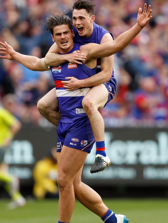 Tom Boyd and Toby McLean celebrate. Picture: Getty Images