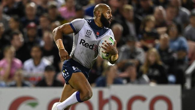 Melbourne Storm flyer Josh Addo-Carr is the fastest NRL player ever recorded. Picture: NRL Photos