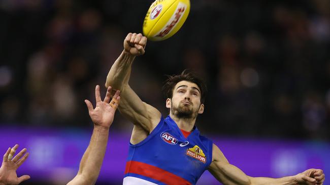 Western Bulldogs hope Easton Wood will still feature in the Marsh Community Series despite a hamstring strain. Picture: Michael Klein.