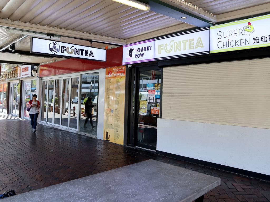 The Fun Tea store on Gouger St remains closed after the brawl. Picture: NCA NewsWire / Kelly Barnes