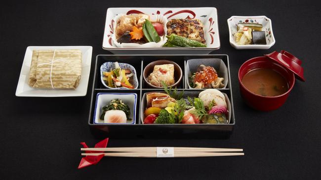The food served on Japan Airlines Business Class