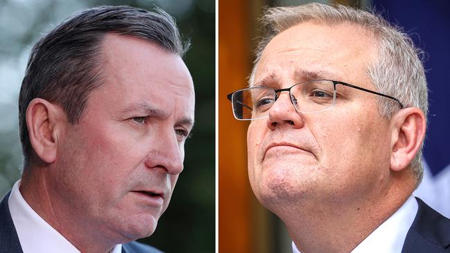 WA Premier Mark McGowan and Prime Minister Scott Morrison.