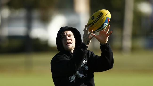 Jordan De Goey has the weapons to become one of the AFL’s most damaging and powerful midfielders. Picture: Darrian Traynor/Getty Images