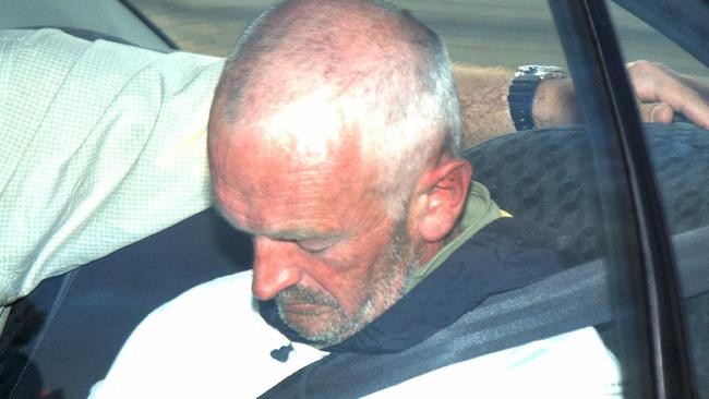 Clive Nicholson after handing himself into police. Picture: David/Clark