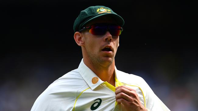 Scott Boland in the field on day one of the Boxing Day Test.