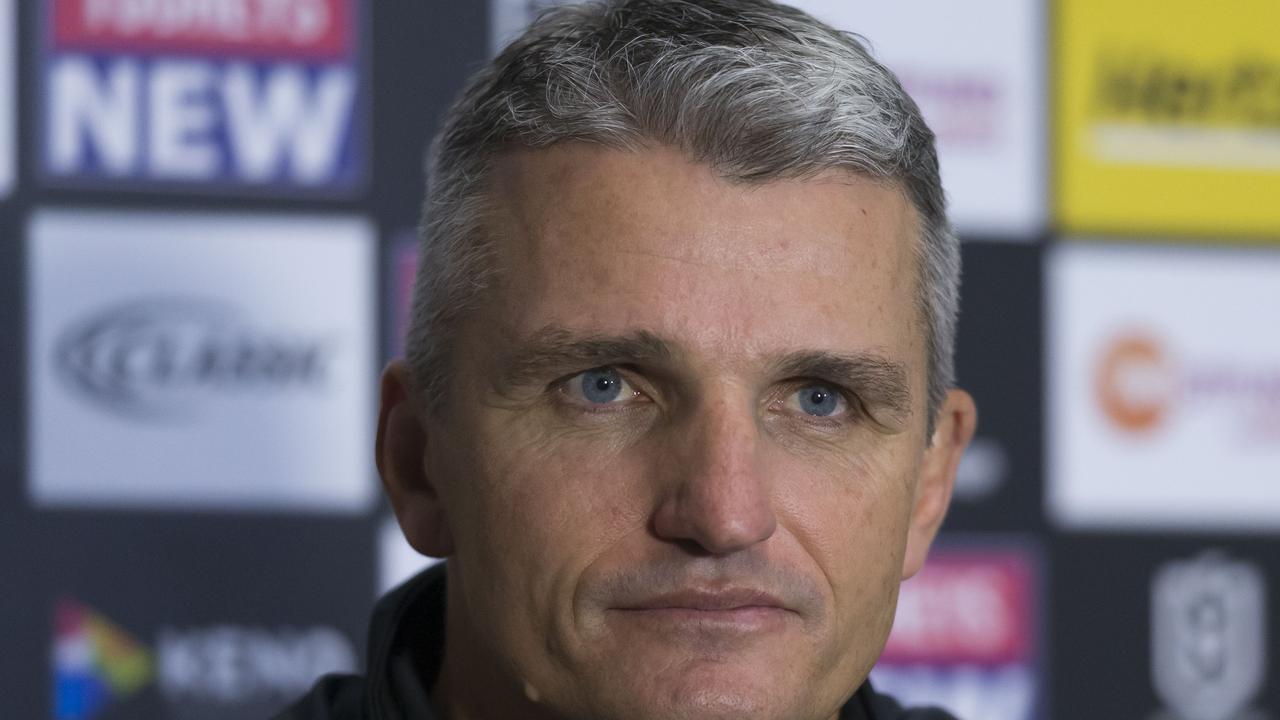Panthers coach Ivan Cleary speaks to the media