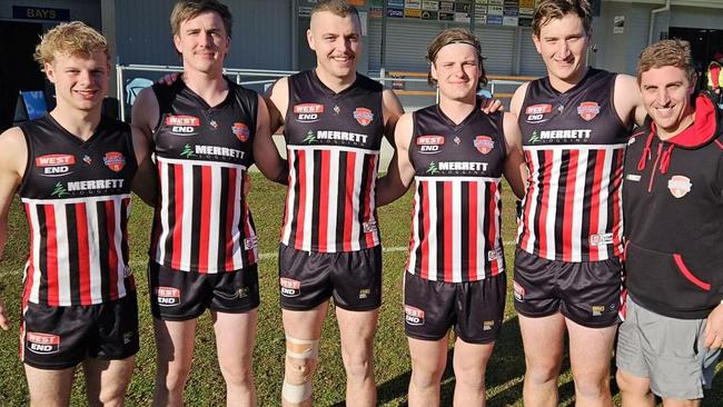 Kade Varcoe (third from right) has been a dominant player in the South East. Picture: Millicent Football Club