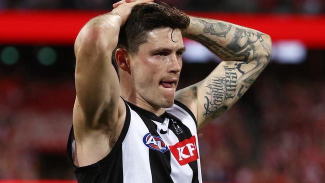 MELBOURNE . 17/09/2022. AFL. 2nd Preliminary Final . Sydney Swans vs Collingwood at the SCG. Jack Crisp of the Magpies after tonights 2 point loss to Sydney . Picture by Michael Klein