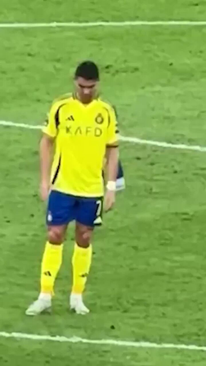 Ronaldo fights back tears, argues with himself