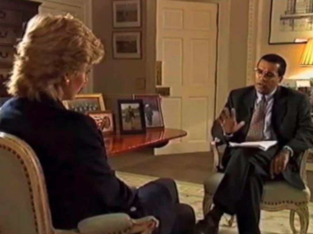 Princess Diana’s 1995 interview with Martin Bashir caused major backlash against the royal family. Picture: BBC